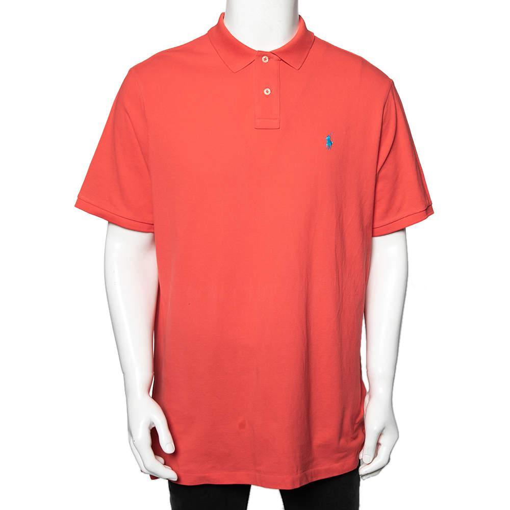 商品[二手商品] Ralph Lauren|Polo Ralph Lauren Pink Cotton Pique Classic Fit Polo T-Shirt XL,价格¥782,第1张图片