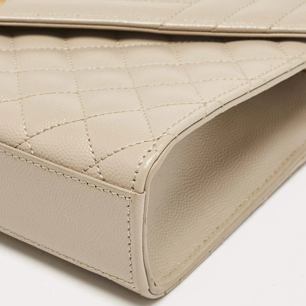 Saint Laurent Beige Mix Matelassé Leather Medium Envelope Chain Bag 商品