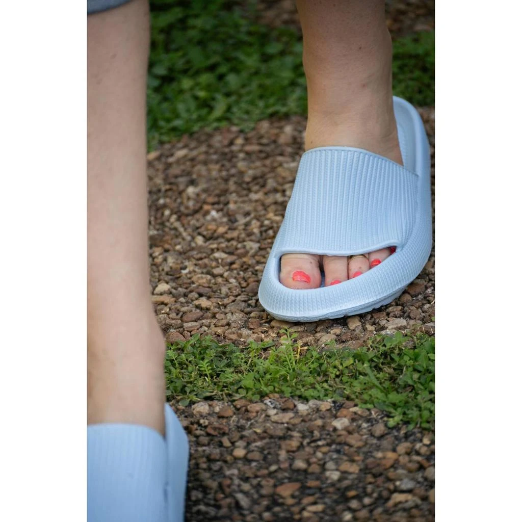 商品Julia Rose|Women’S Insanely Comfy Beach Casual Slides In Blue,价格¥439,第3张图片详细描述