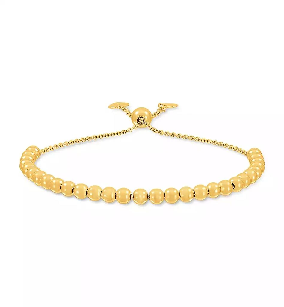 商品Macy's|Beaded Bolo Bracelet in 18k Gold-Plated Sterling Silver,价格¥217,第1张图片