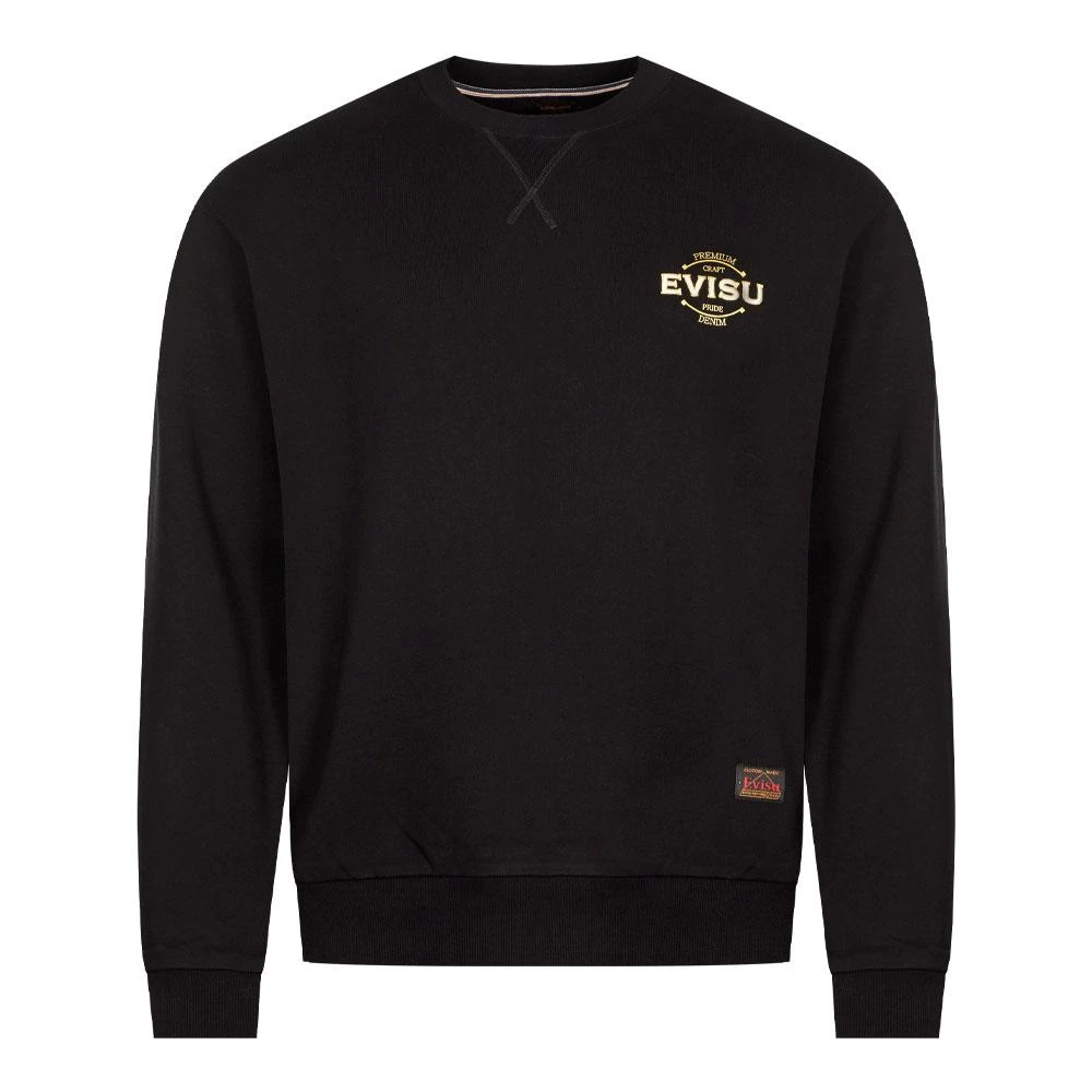 商品Evisu|Evisu Gold Logo Sweatshirt - Black,价格¥1427,第1张图片