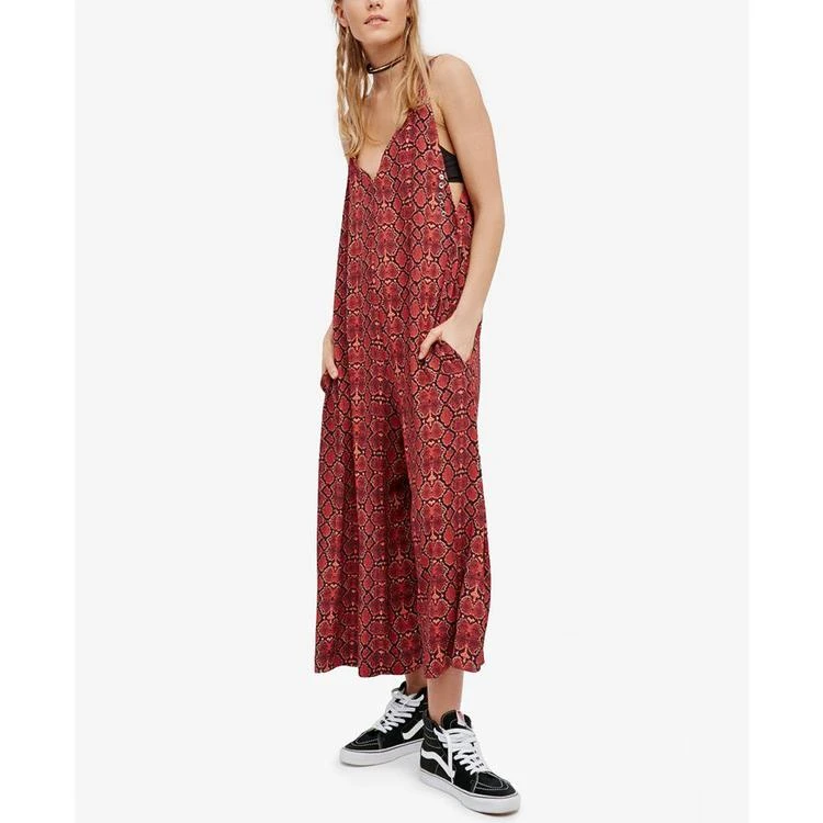 商品Free People|Snakeskin-Print Gaucho Jumpsuit,价格¥435,第2张图片详细描述