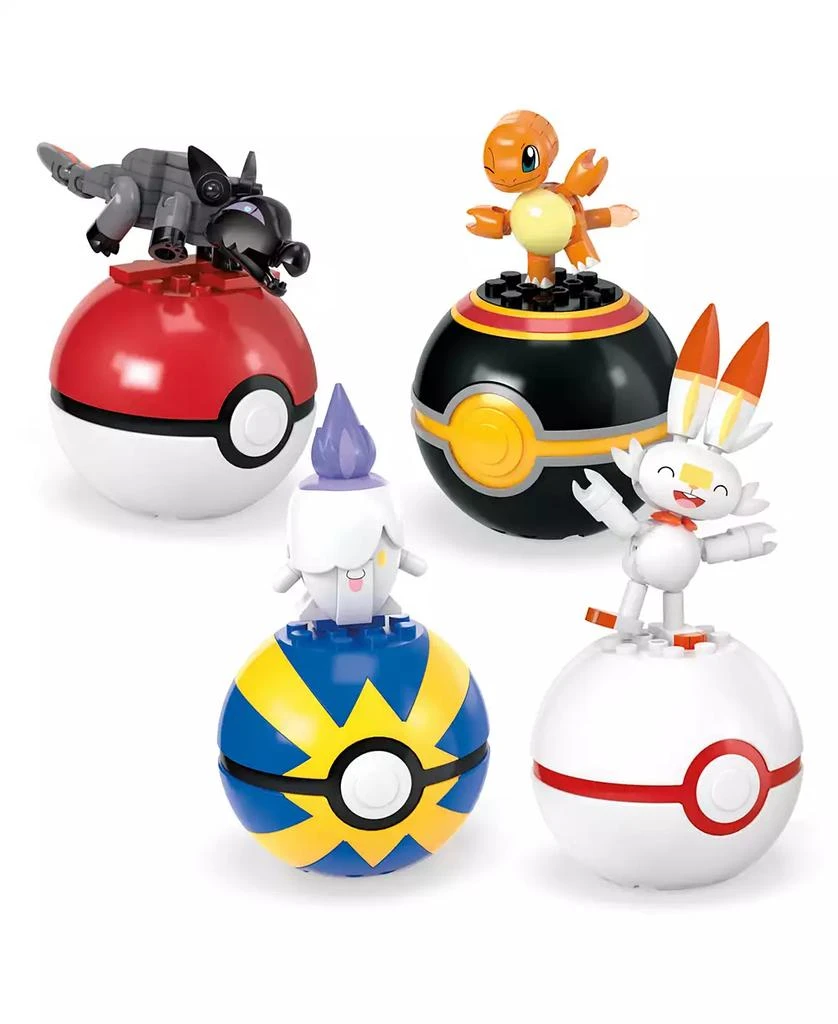 商品Pokemon|MEGA Fire-Type Team Building Toy Kit with 4 Action Figures, 105 Pieces,价格¥226,第2张图片详细描述