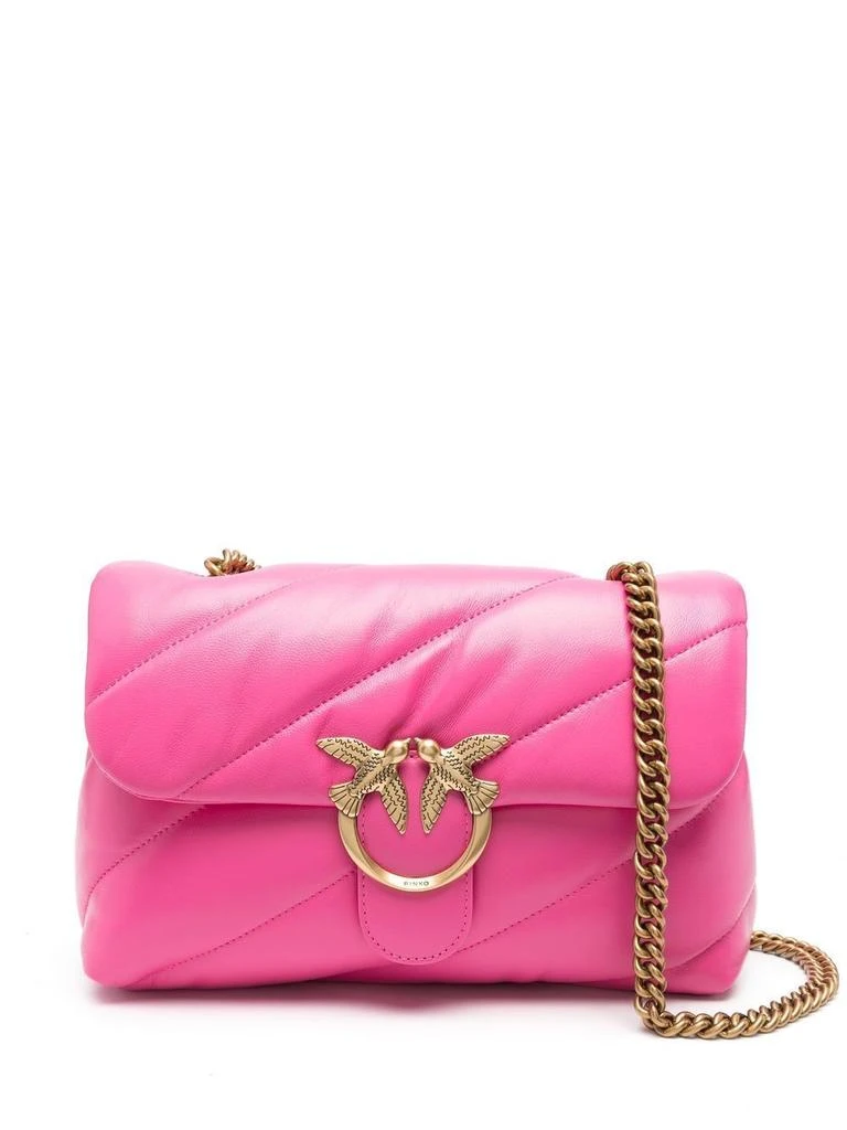 商品PINKO|Pinko women's fuchsia leather shoulder bag,价格¥2977,第1张图片