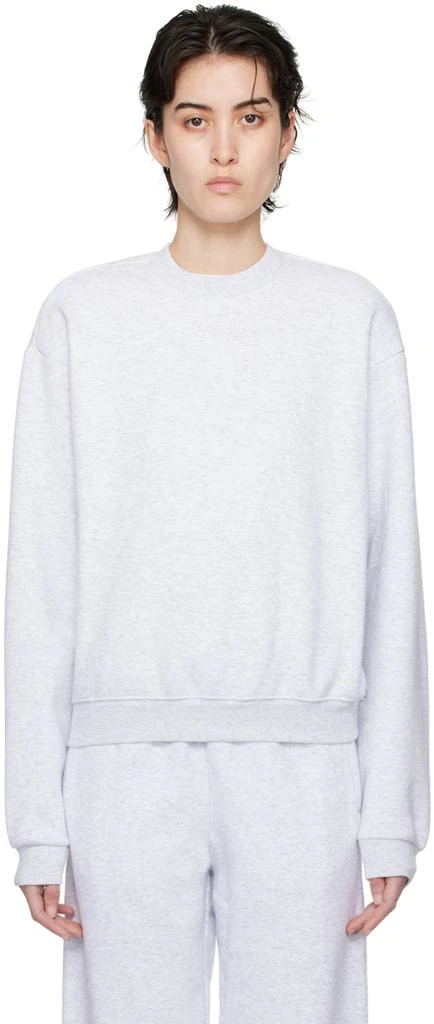 商品SKIMS|Gray Cotton Fleece Classic Crewneck Sweatshirt,价格¥517,第1张图片