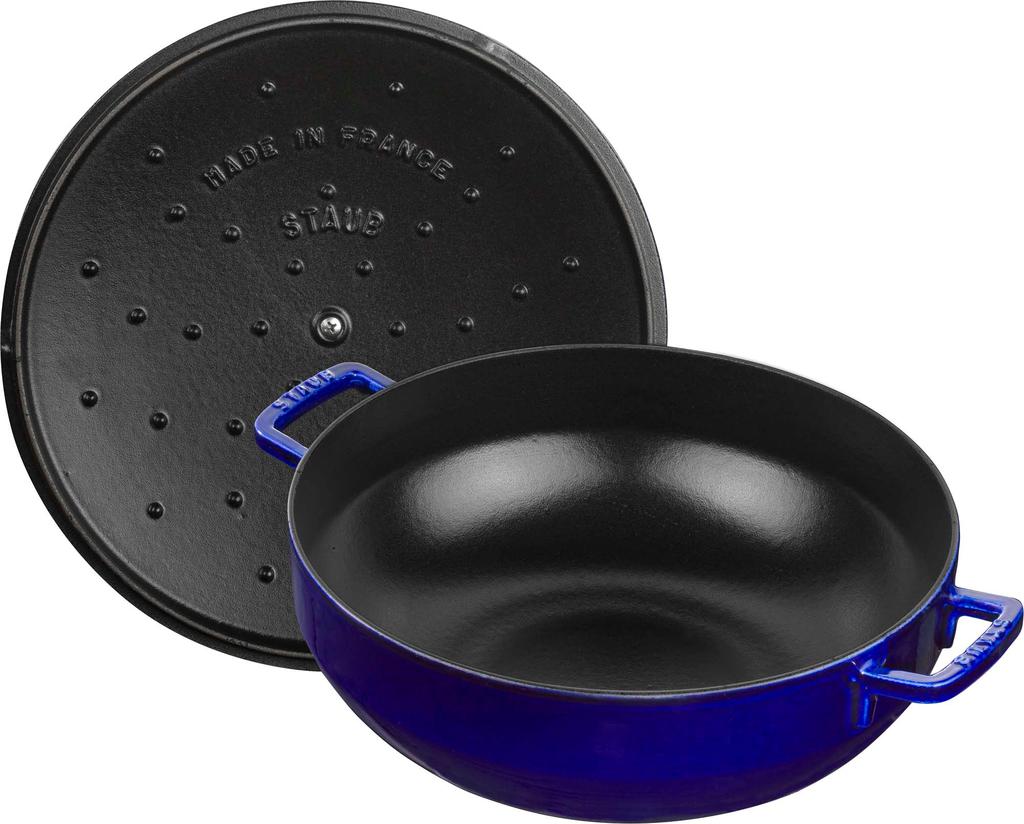 Staub Cast Iron 5-qt Bouillabaisse Pot - Dark Blue商品第2张图片规格展示