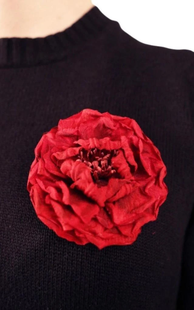 商品Gucci|Red Silk Flower Brooch,价格¥3203,第4张图片详细描述
