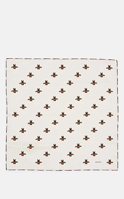 商品Gucci|Bee-Print Silk Twill Pocket 方巾,价格¥1084,第2张图片详细描述