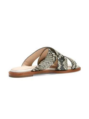 商品Cole Haan|Winona Snakeskin-Print Leather Slide Sandals,价格¥606,第3张图片详细描述