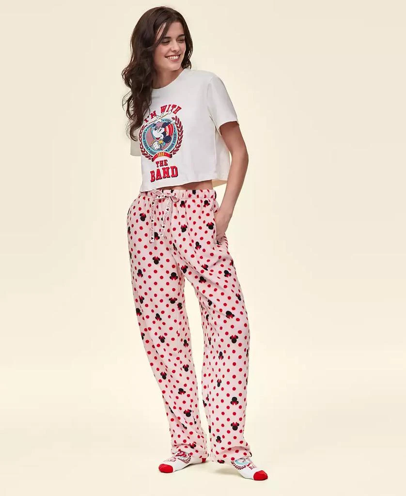 Adult Unisex Minnie Mouse Plush Fleece Pants, Created for Macy's 商品