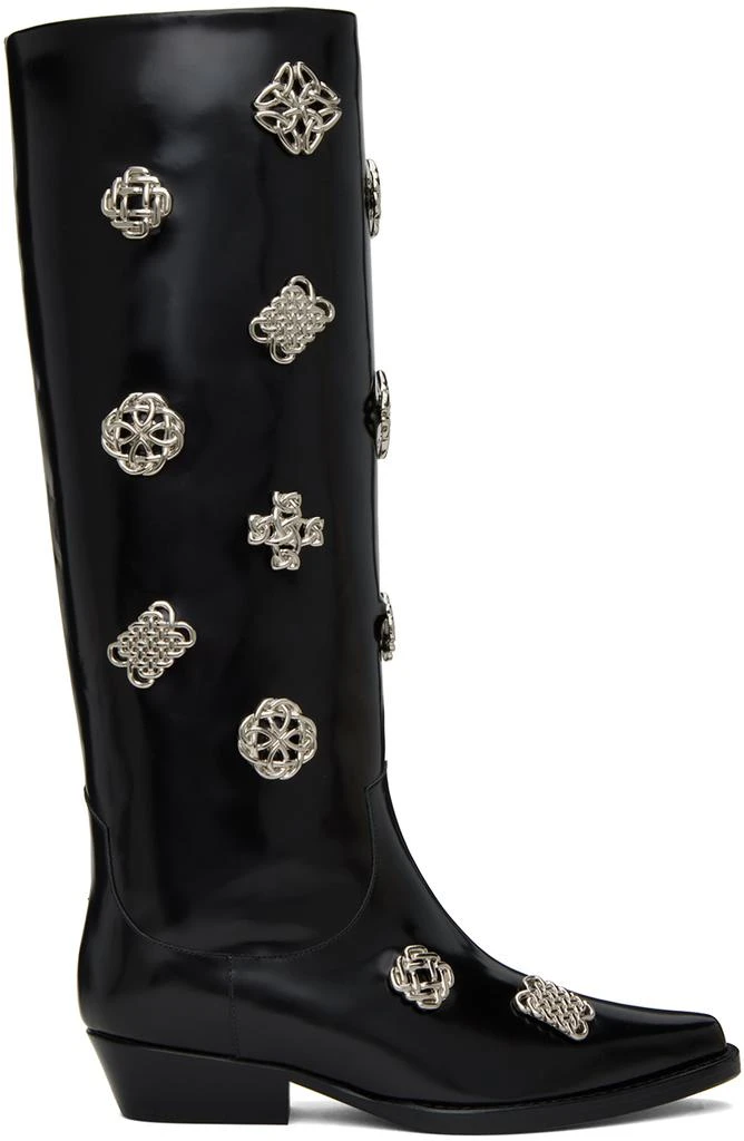 商品Toga Pulla|SSENSE Exclusive Black Tall Boots,价格¥4518,第1张图片