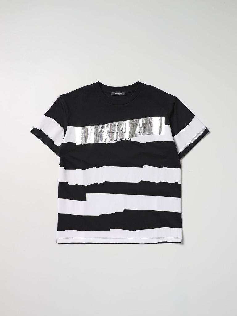 Balmain cotton striped t-shirt商品第1张图片规格展示