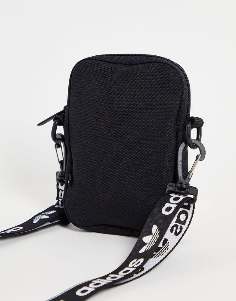 adidas Originals adicolor across body bag with branded strap in black商品第2张图片规格展示