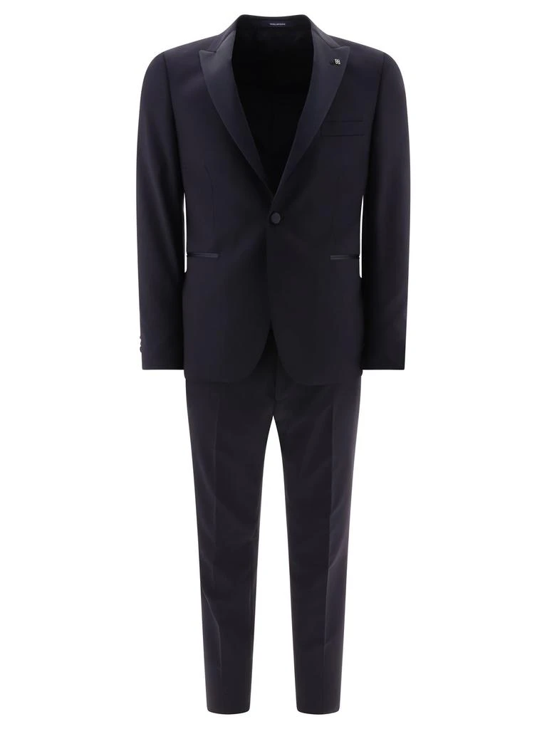 商品TAGLIATORE|Single-Breasted Wool Suit Suits Blue,价格¥6294,第1张图片