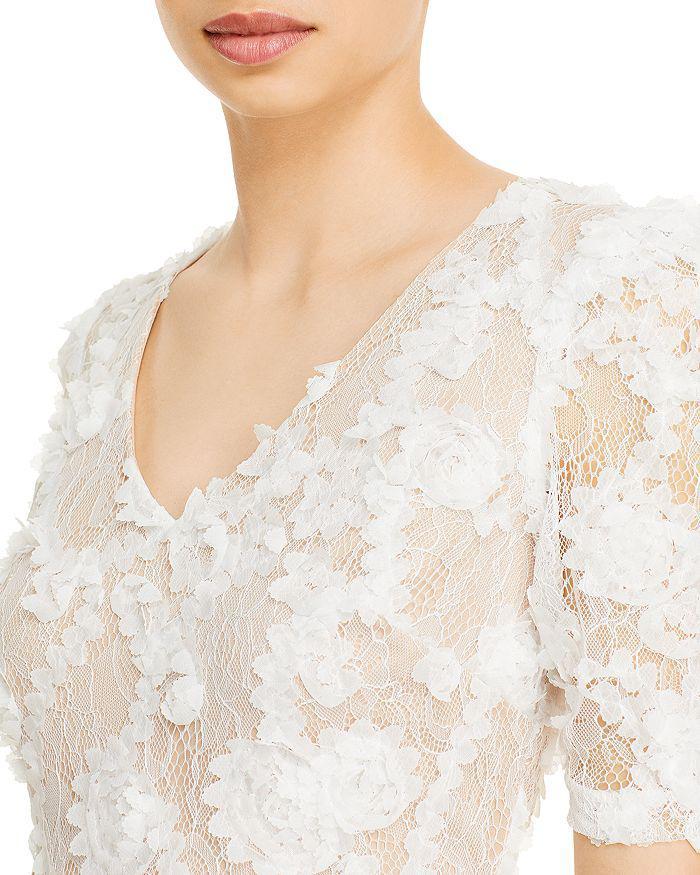 商品AQUA|Lace Appliqué Short Sleeve Dress - 100% Exclusive,价格¥1827,第5张图片详细描述