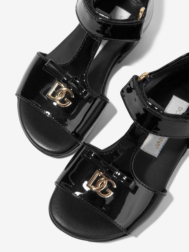 商品Dolce & Gabbana|Dolce & Gabbana Girls Patent Leather Sandals in Black,价格¥1175,第3张图片详细描述