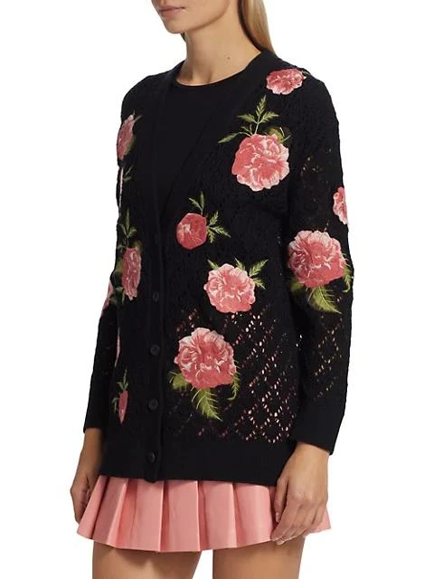 商品Alice + Olivia|Bradford Embroidered Grandpa Cardigan,价格¥2664,第4张图片详细描述