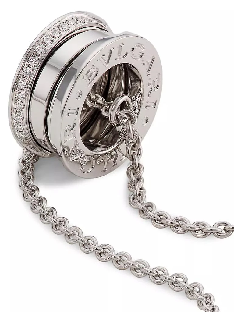 商品BVLGARI|B.Zero1 18K White Gold & Diamond Pendant Necklace,价格¥48276,第4张图片详细描述