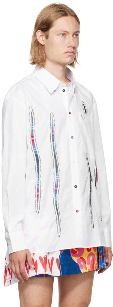 商品Charles Jeffrey Loverboy|White Fred Perry Edition Tartan Patch Shirt,价格¥1041,第2张图片详细描述