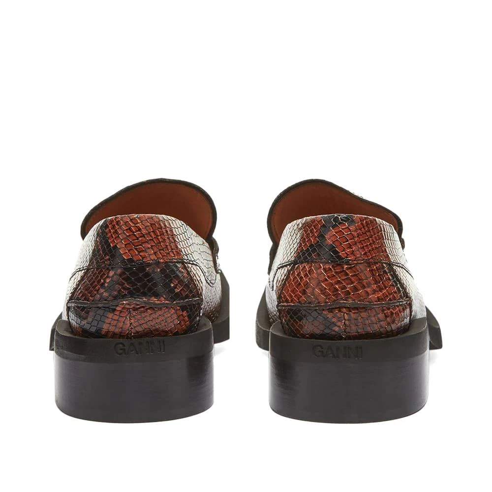 商品Ganni|GANNI Snake Print Sqaure Toe Flat Shoes,价格¥793,第3张图片详细描述