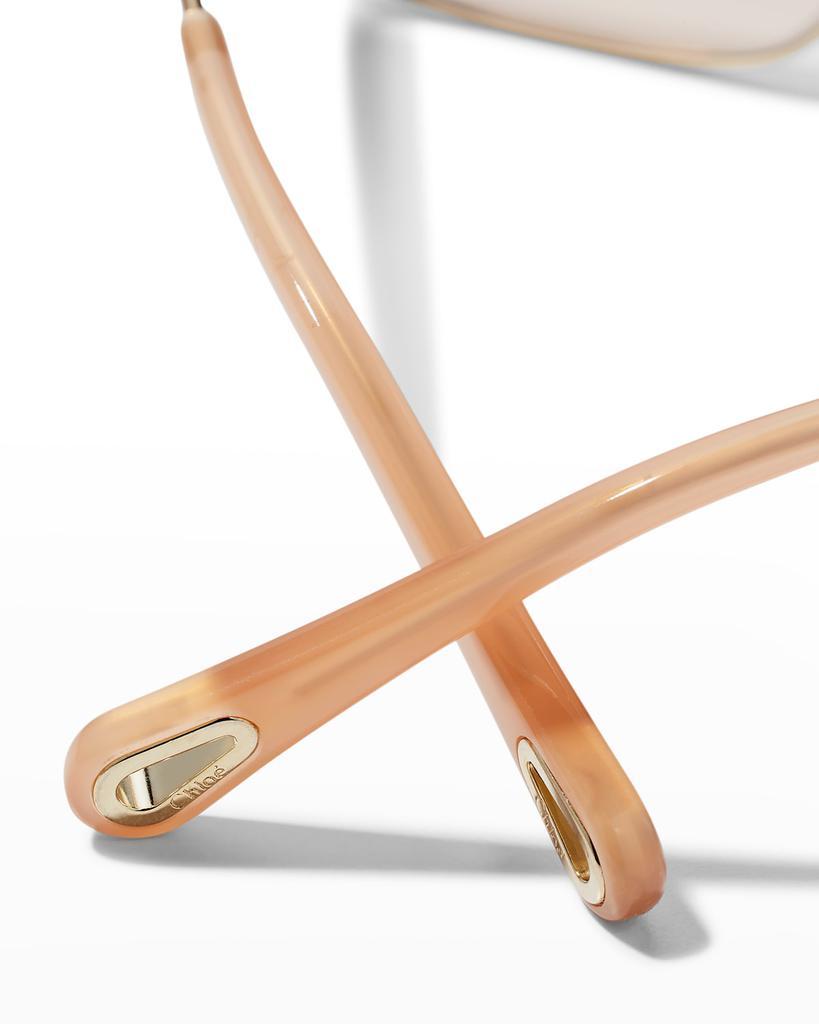 商品Chloé|Oversized Geo Rectangle Metal Sunglasses,价格¥3244,第6张图片详细描述