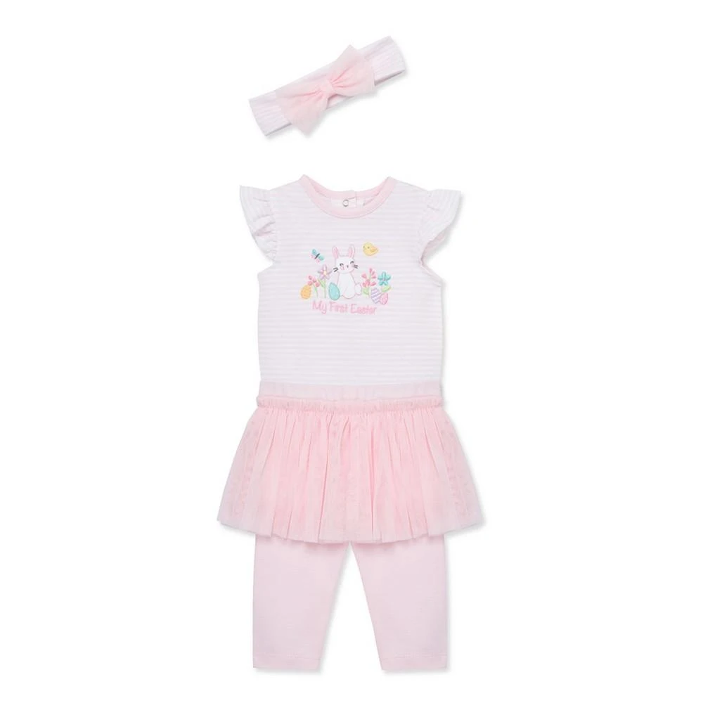 商品Little Me|Baby Girls Easter Bunny Skegging, Bodysuit and Headband Set,价格¥67,第5张图片详细描述