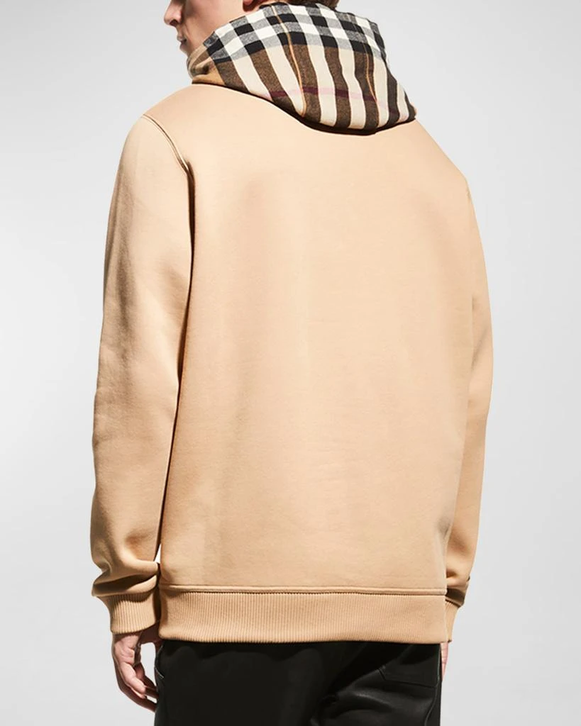 商品Burberry|Men's Check-Hood Pullover Sweatshirt,价格¥8023,第3张图片详细描述