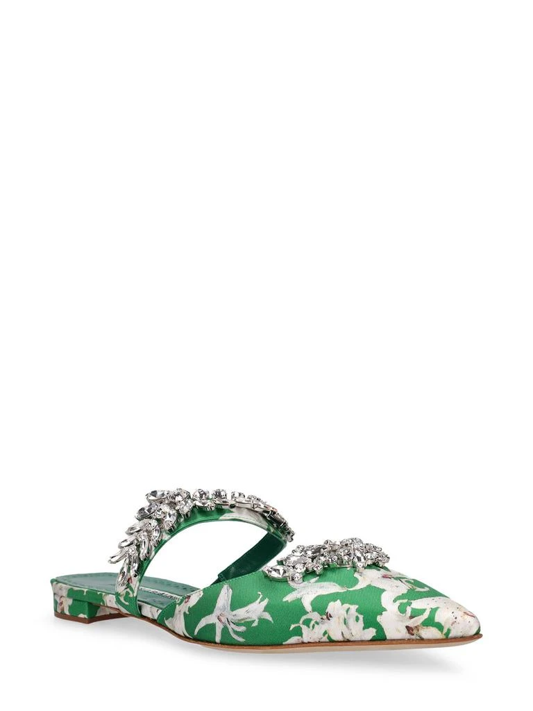 商品Manolo Blahnik|10mm Lurum Satin Flats,价格¥4955,第2张图片详细描述