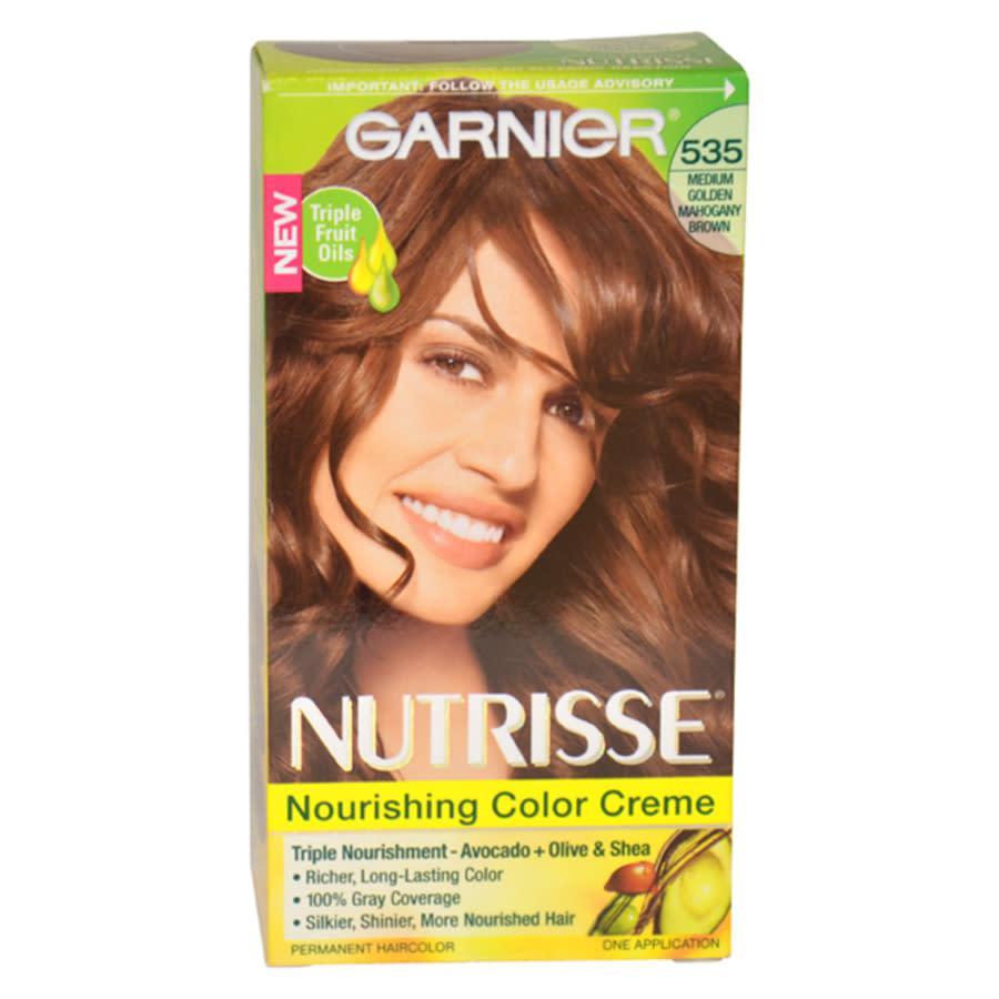 商品Garnier|Nutrisse Nourishing Color Creme # 535 Medium Golden Mahogany Brown by Garnier for Unisex - 1 Application Hair Color,价格¥74,第1张图片
