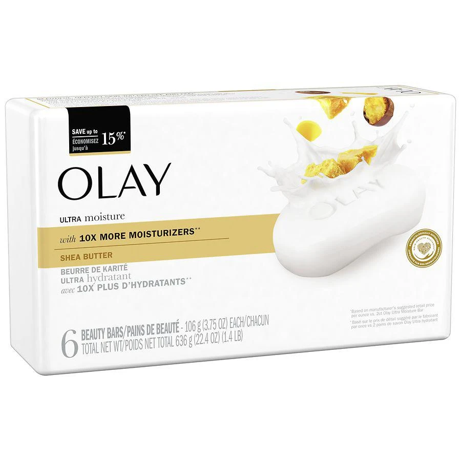 商品Olay|Ultra Moisture Bar Soap Shea Butter, 6 bars, 4 oz each,价格¥69,第5张图片详细描述