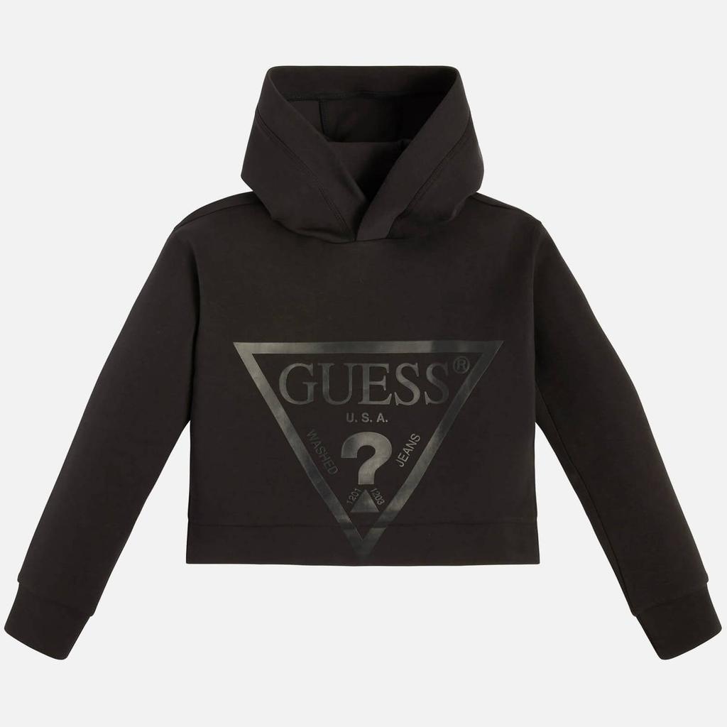 Guess Girls Logo-Printed Cotton-Blend Hooded Sweatshirt商品第1张图片规格展示