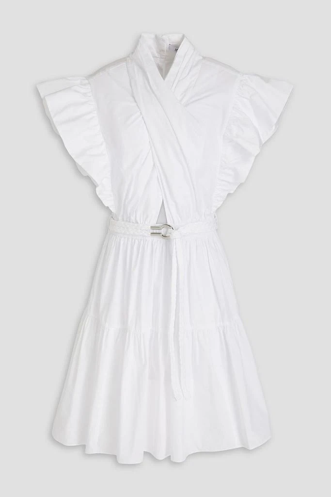 商品Derek Lam|Finn belted ruffled cotton-poplin mini dress,价格¥1689,第1张图片