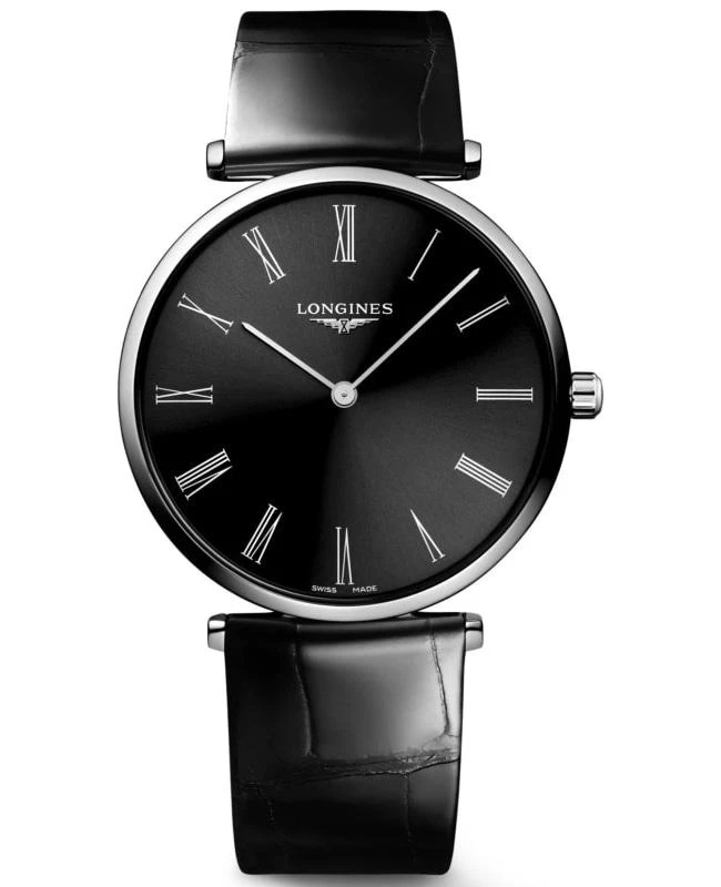 商品Longines|Longines La Grande Classique Quartz Black Dial Leather Strap Women's Watch L4.866.4.51.B,价格¥8384,第1张图片