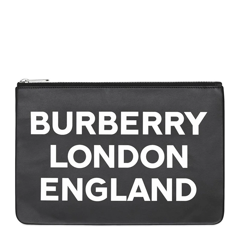 商品[国内直发] Burberry|Burberry 博柏利 男士黑色小牛皮手拿包 8015695,价格¥4282,第1张图片