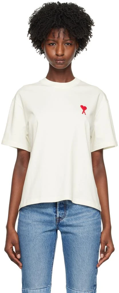 商品AMI|White Ami de Cœur T-Shirt,价格¥1195,第1张图片