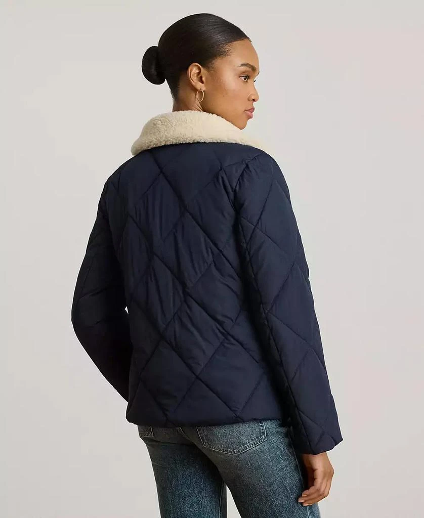 商品Ralph Lauren|Women's Faux-Fur-Collar Diamond Quilted Jacket,价格¥1465,第2张图片详细描述
