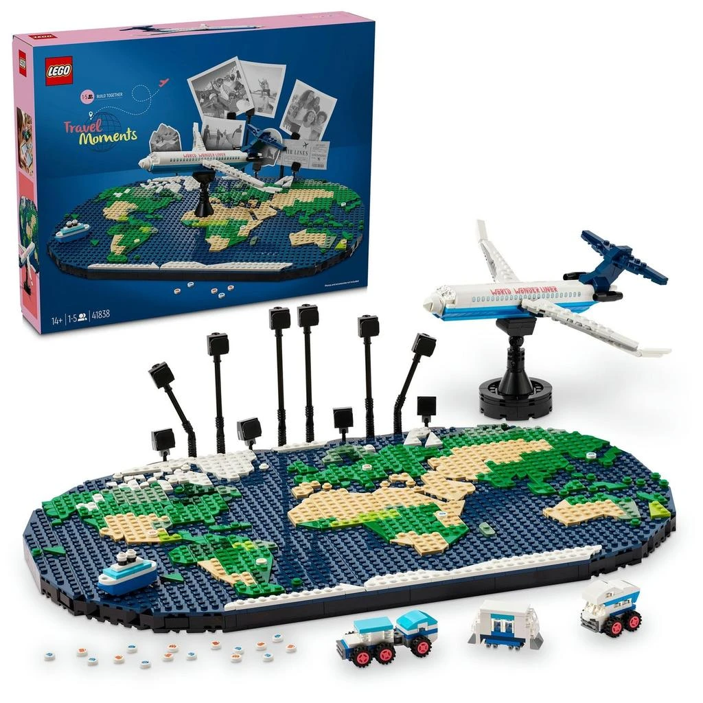 商品LEGO Family Travel Moments World Map Building Toy Set 1838,价格¥1459,第1张图片