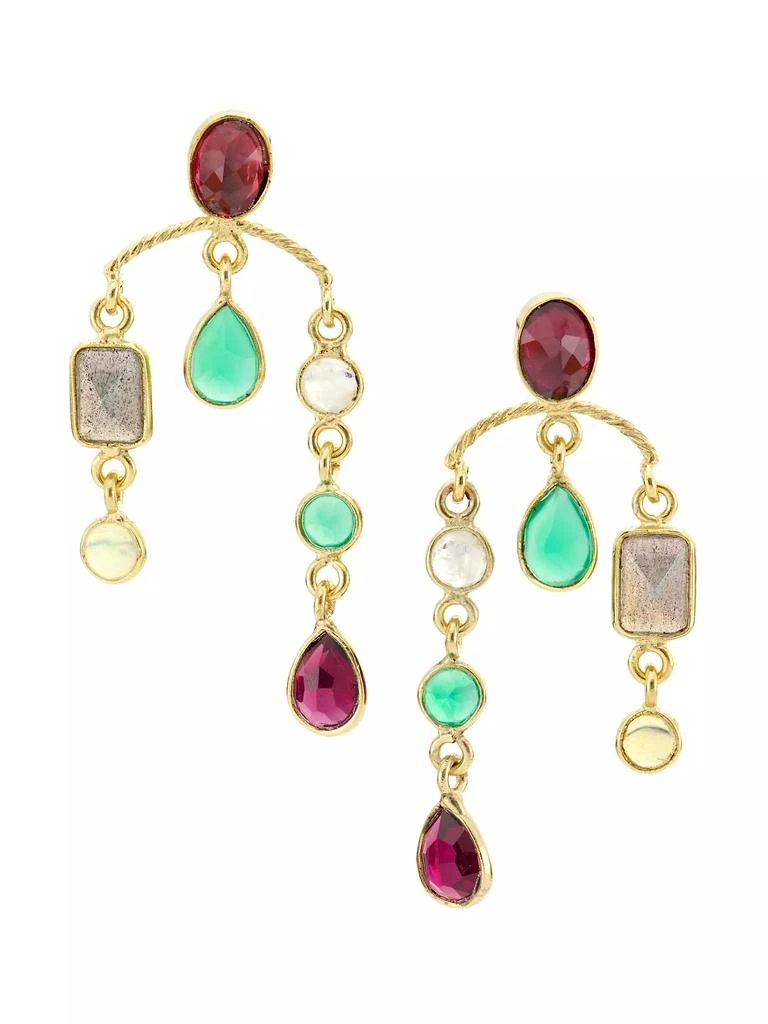 商品Room Service|Candies 24K-Gold-Plated & Multi-Gemstone Mobile Drop Earrings,价格¥1173,第1张图片