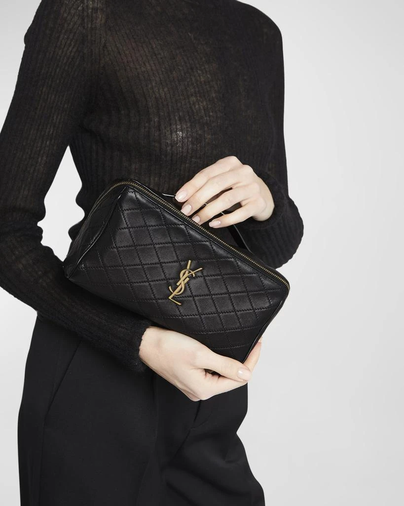 商品Yves Saint Laurent|Vanity Case YSL Top-Handle Bag in Quilted Smooth Leather,价格¥10423,第4张图片详细描述