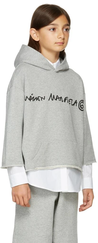 商品MAISON MARGIELA|Kids Grey Cropped Signature Hoodie,价格¥443,第3张图片详细描述