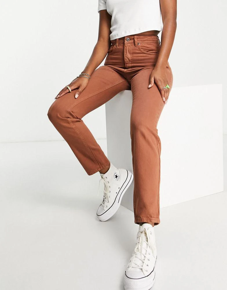 商品The Ragged Priest|The Ragged Priest high waisted mom jeans in brown,价格¥79,第1张图片
