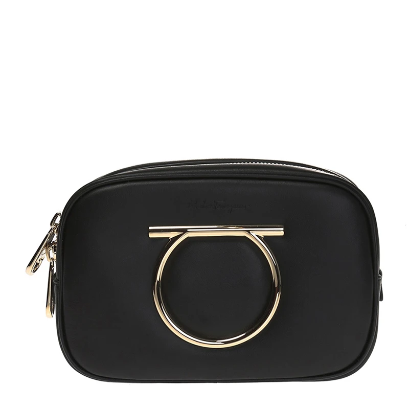 商品[国内直发] Salvatore Ferragamo|Salvatore Ferragamo 菲拉格慕 女士黑色徽标腰包 21-H005-699083,价格¥3258,第1张图片