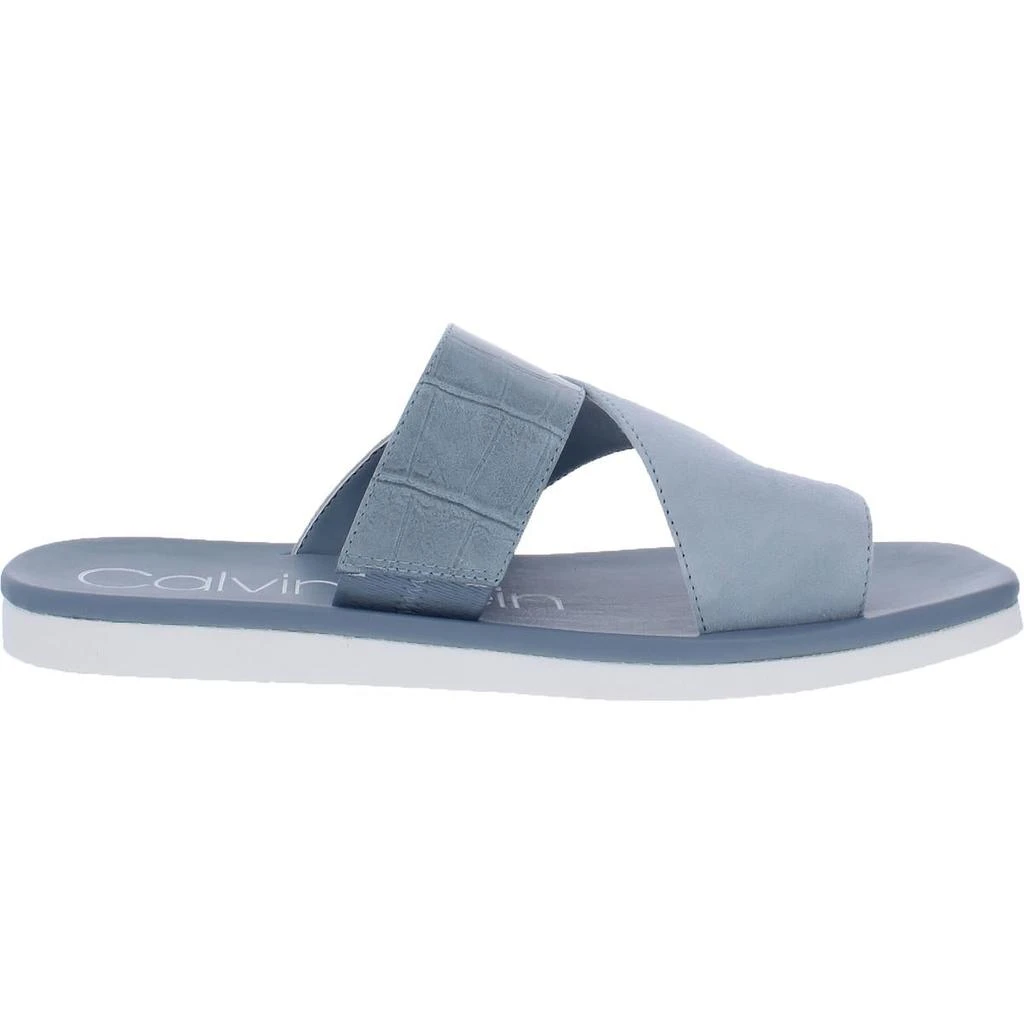 商品Calvin Klein|Calvin Klein Womens Rini Mixed Media Toe Loop Flip-Flops,价格¥122,第2张图片详细描述