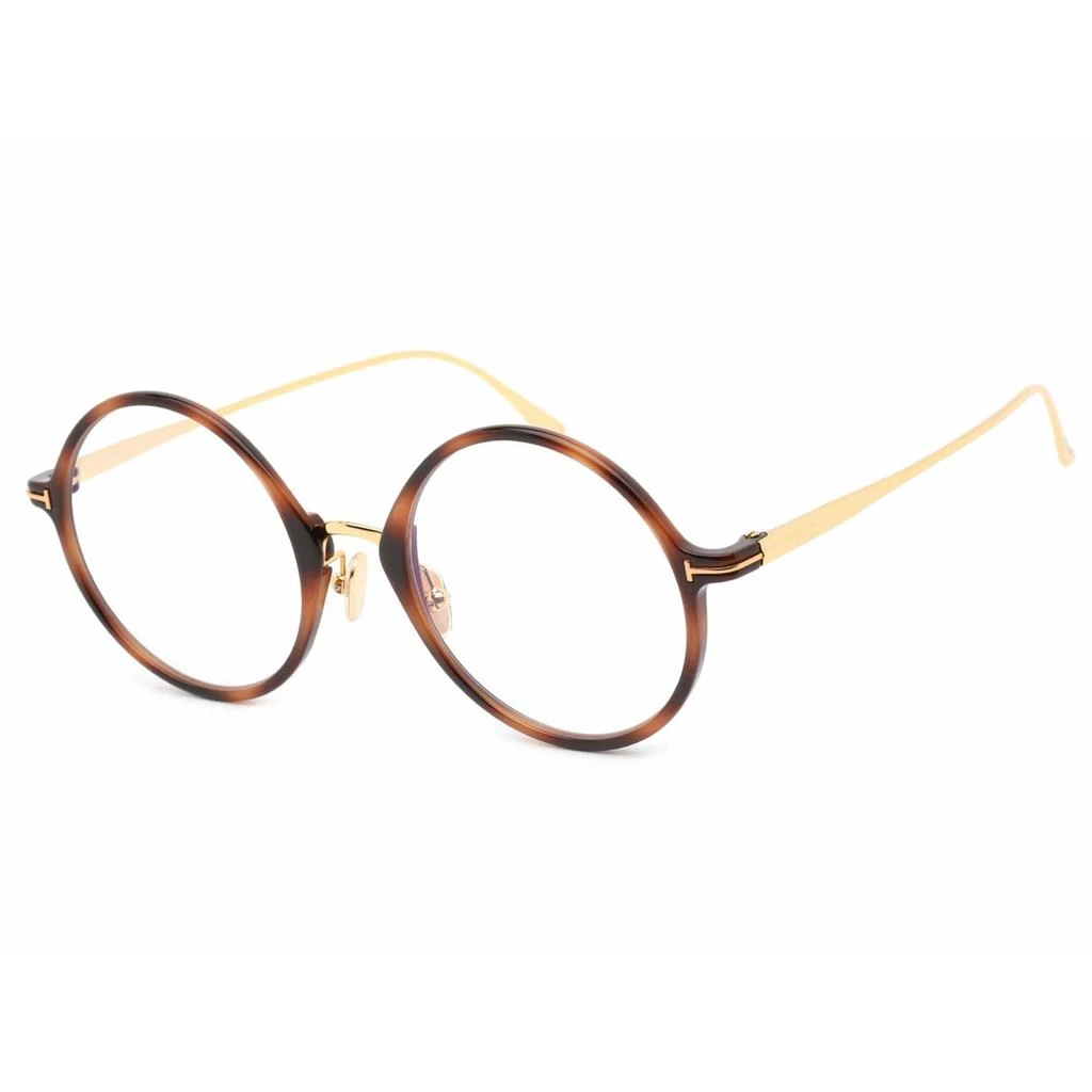 商品Tom Ford|Tom Ford Women's Eyeglasses - Blonde Havana Round Full-Rim Frame | FT5703-B 053,价格¥828,第1张图片