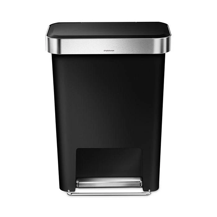 商品simplehuman|45 Liter Rectangular Liner Rim Kitchen Trash Can with Liner Pocket,价格¥748,第1张图片