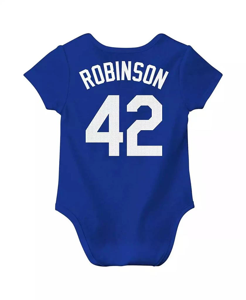 商品NIKE|Baby Boys and Girls Jackie Robinson Royal Los Angeles Dodgers Fuse Name Number Bodysuit,价格¥195,第2张图片详细描述