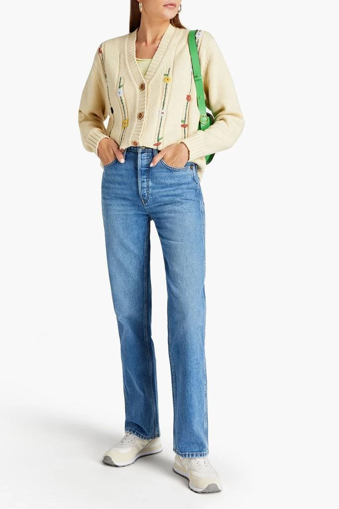 商品Re/Done|High-rise straight-leg jeans,价格¥321,第2张图片详细描述