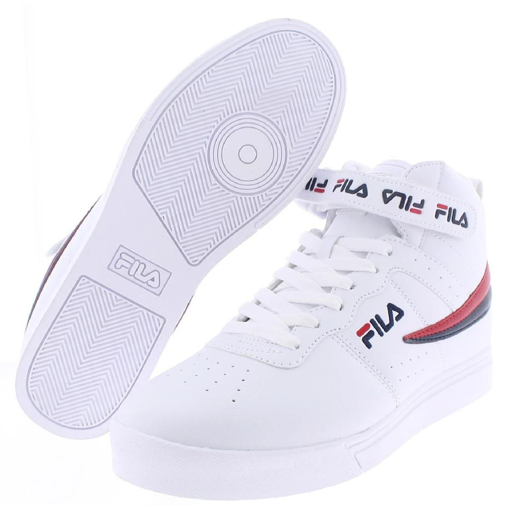 商品Fila|Fila Womens Vulc 13 Repeat Logo Faux Leather Mid Top Basketball Shoes,价格¥274,第2张图片详细描述