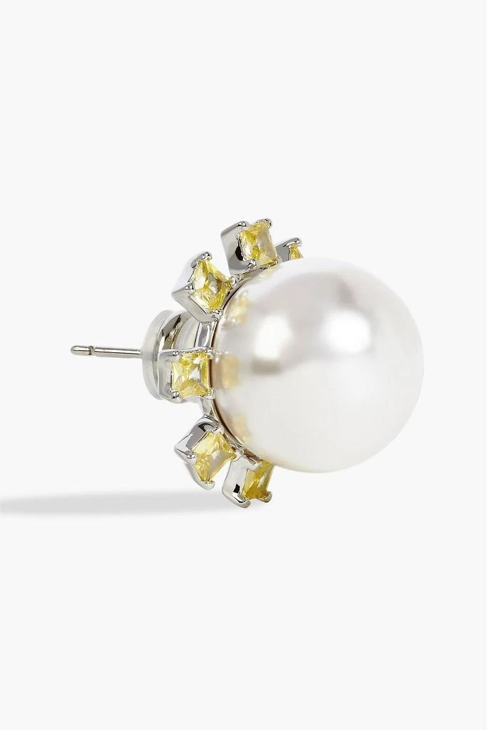 商品shrimps|Silver-tone, faux pearl and crystal earrings,价格¥488,第3张图片详细描述