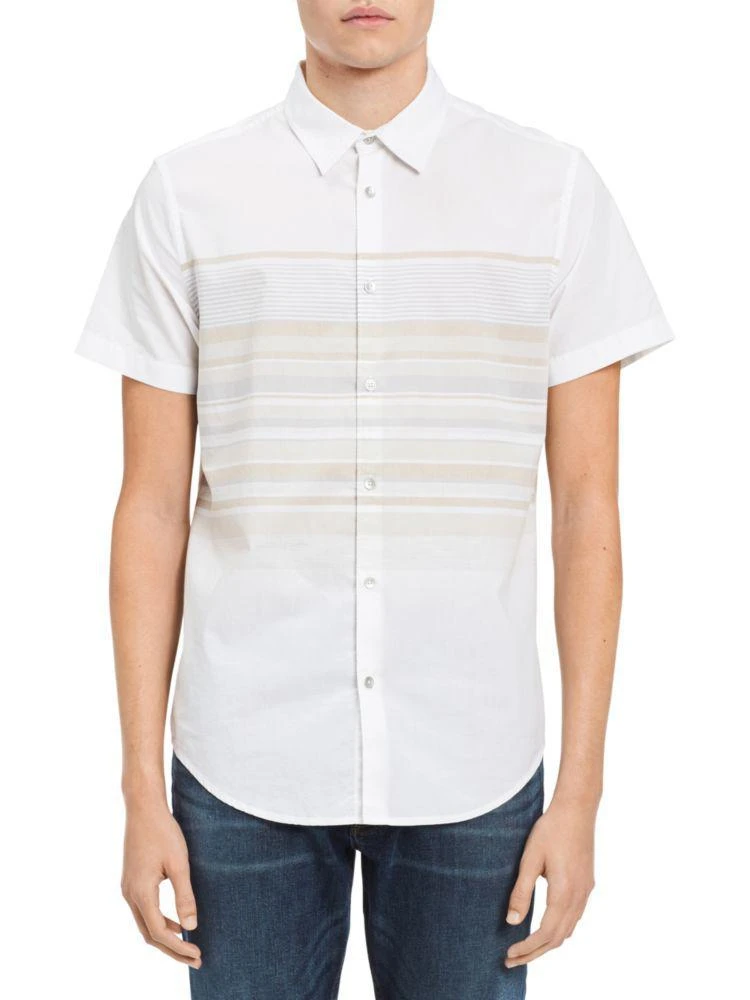 商品Calvin Klein|Stripe Cotton 衬衫,价格¥158,第1张图片